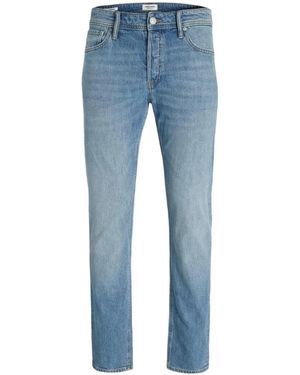 Jack & Jones Jeans ,Blauw ,Katoen Jjimike Tapered Jeans