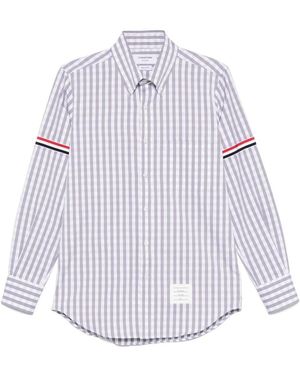 Thom Browne Gingham Check Poplin Armband Shirt - Multicolour