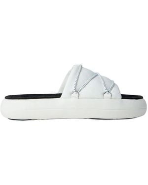 Moon Boot Sliders - White