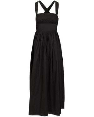 Matteau Midi-Kleid Mit Racerback - Schwarz