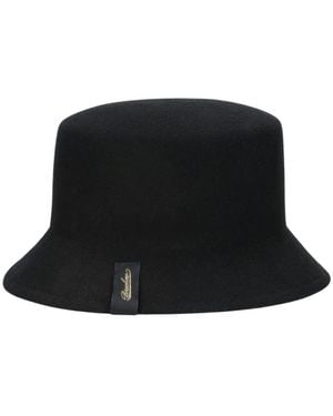 Borsalino Wendbarer woll-eimerhut - Schwarz