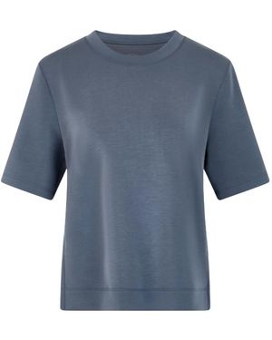 Marc Cain T-Shirt Mit Plissee-Details - Blau