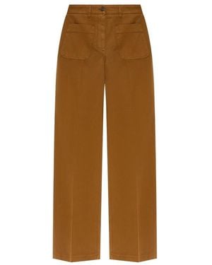 Etro Broeken ,Bruin ,Leer Rechte Broek