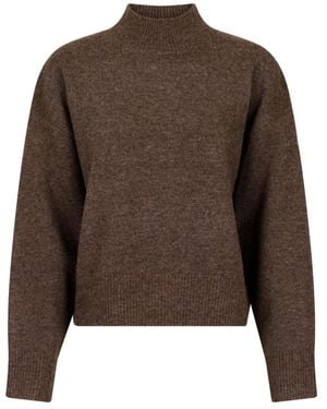 Neo Noir Gebreide Blouse - Bruin