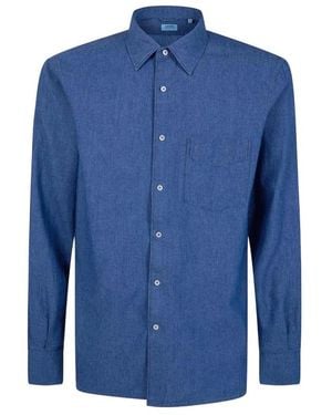 Aspesi Overhemden ,Blauw ,Nylon Zijden & Nylon Shirt
