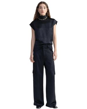 Aeron Wide Trousers - Blu