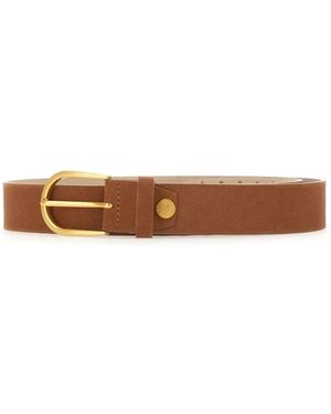 Gianni Chiarini Accessoires ,Bruin ,Suède Ovale Suede Riem