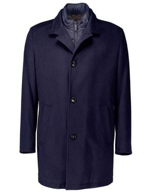Bugatti Single-Breasted Coats - Blue