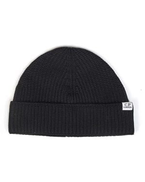 C.P. Company Accessoires ,Zwart ,Beanies - Blauw