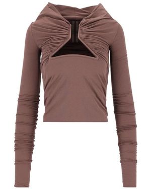 Rick Owens Jersey Ls Prong - Braun