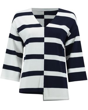 Joseph Ribkoff V-Neck Knitwear - Bleu