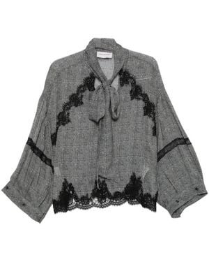 Ermanno Scervino Overhemden ,Zwart ,Ermanno Firenze Shirts - Grijs