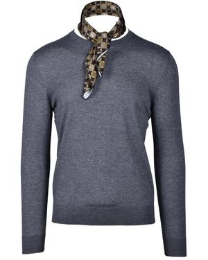 Wild Cashmere Round-Neck Knitwear - Blu