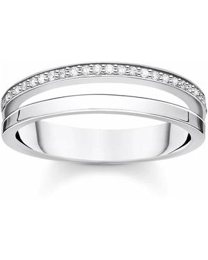 Thomas Sabo Zeitloser Damen Ring, Vielseitiges Design - Mettallic