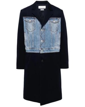 McQueen Single-Breasted Coats - Blue