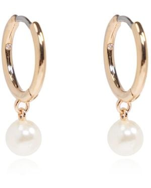 Tory Burch Ronde Oorbellen Met Hanger - Metallic