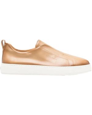 Santoni Trainers - Natural