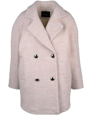 Twinset Double-Breasted Coats - Rosa