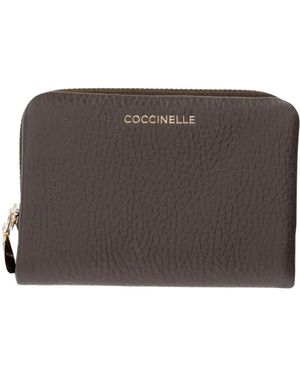 Coccinelle Leder-Geldbörse Mit Druckknopf - Braun