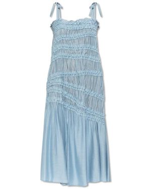 Tory Burch Gelaagde Midi-Jurk - Blauw