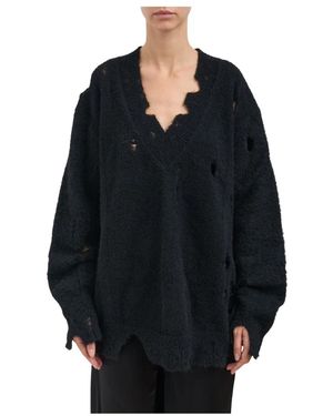 Junya Watanabe V-Neck Knitwear - Zwart
