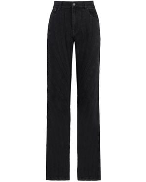 Mugler Straight Fit Jeans - Black