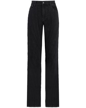 Mugler Straight-Leg Jeans Mit Metall-Details - Schwarz