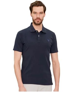 Guess Triangle G Polo Kurzarm - Blau