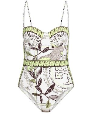 Tory Burch Badmode ,Veelkleurig ,Nylon Bedrukt Badpak Uit Één Stuk Met Beugel - Meerkleurig
