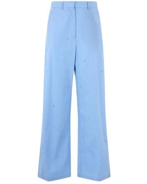 GIUSEPPE DI MORABITO Wide Trousers - Blue