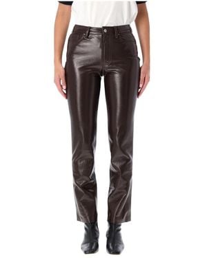 Anine Bing Leather Trousers - Negro