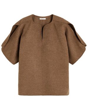 By Malene Birger Wollen Calle Blouse - Bruin