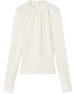 Lanvin Plissee-Charmeuse-Oberteil - Weiß