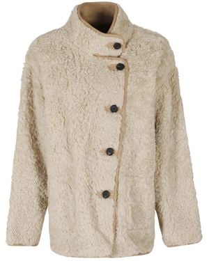 Low Classic Nepbont & Shearling Jas - Naturel
