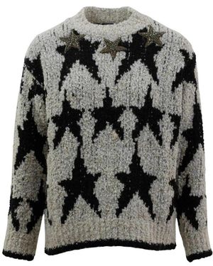 Brand Unique Estrellas Rundhals-Strick - Grau