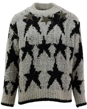 Brand Unique Round-Neck Knitwear - Gris