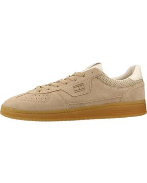 Tommy Hilfiger Schoenen ,Bruin ,Polyester The Greenwich Edge Suede - Naturel