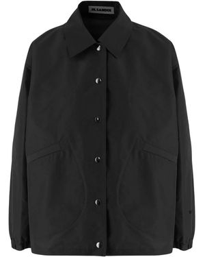 Jil Sander Technical Faille Blouson - Zwart