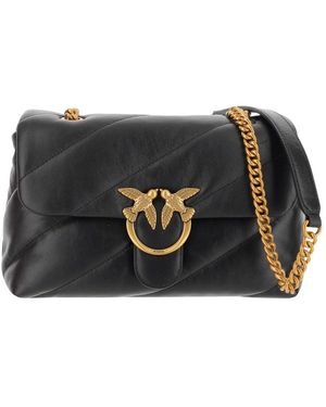 Pinko Tassen ,Zwart ,Leer Love Classic Puff Bag