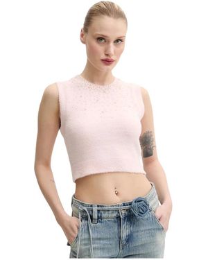 Aniye By Top Zonder Mouwen Met Kristalversiering - Roze