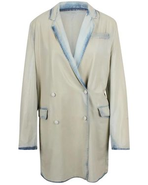 DIESEL Double-Breasted Coats - Blu