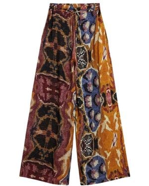 Desigual Wide Trousers - Blue