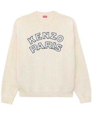 KENZO Paris Emblem Pullover - Weiß