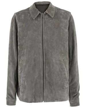 Rick Owens Leather Jackets - Gris