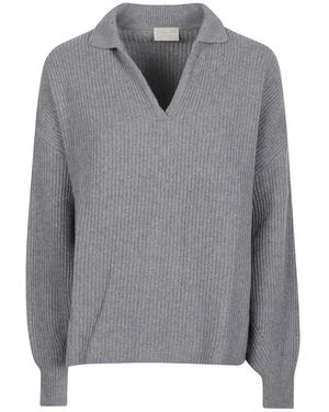 Drumohr Truien & Vesten ,Grijs ,Wol Polo Boxy Trui