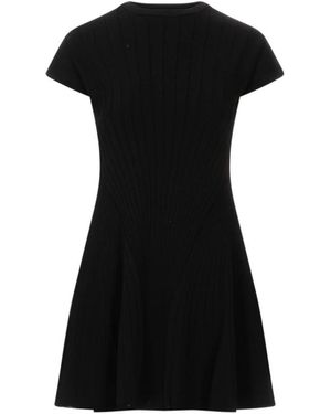 Sportmax Kleedjes ,Zwart ,Knitted Kleedjes