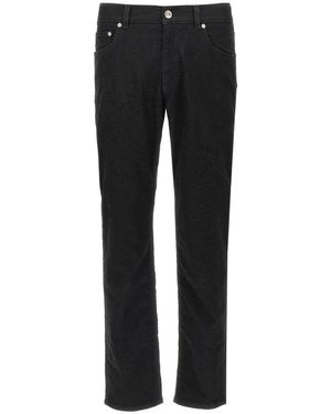Etro Jacquard Denim Jeans - Schwarz