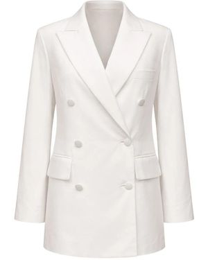 Department 5 Caban A Blazer Doppio Petto - Wit