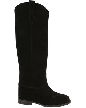 Via Roma 15 Cowboy & Biker Boots - Black