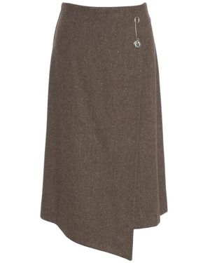 Ottod'Ame Midi Skirts - Bruin